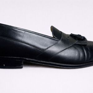 Massimo Emporio Men’s Black Leather Tassel Loafers US 14 EU 48 Dress Shoes